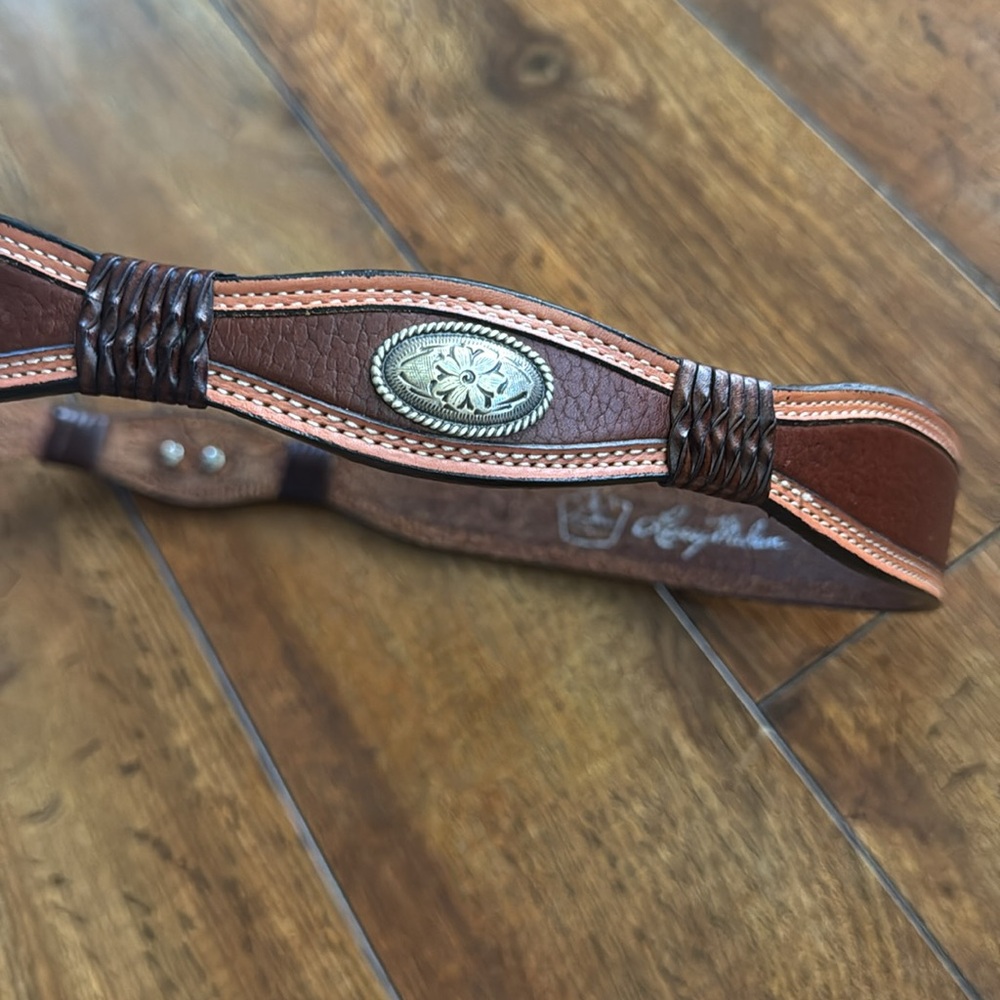 Larry Mahan Real Leather Belt - Picture 3 of 5